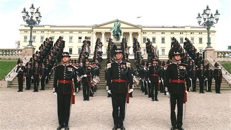 His Majesty the King's Guard outside the Royal Palace in Oslo, Norway.