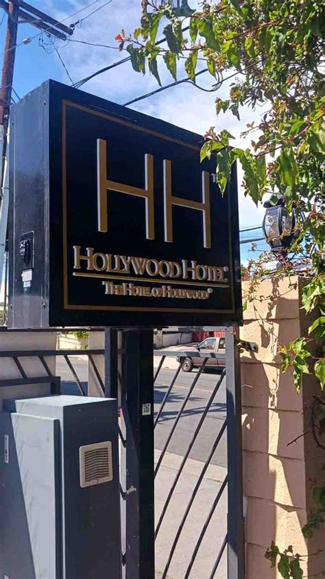 Hollywood Hotel light up sign for external branding | Front Signs