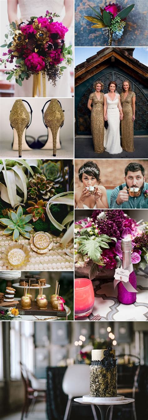 Magenta and Gold Wedding Color Palette Inspiration | Junebug Weddings ...