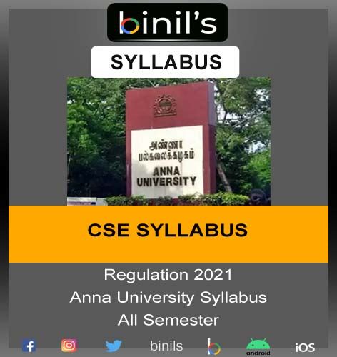 Anna University New Regulations 2021 CSE Syllabus Download