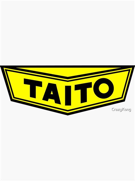 "Taito classic arcade logo" Sticker by CrazyKong | Redbubble