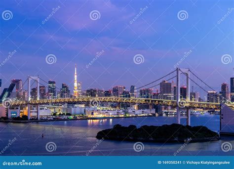 Sunrise Tokyo Tower and Rainbow Bridge Stock Image - Image of asian, metropolitan: 169350241