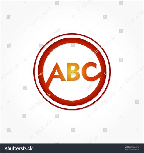 Gradient Red Orange Abc Logo Vector Stock Vector (Royalty Free ...