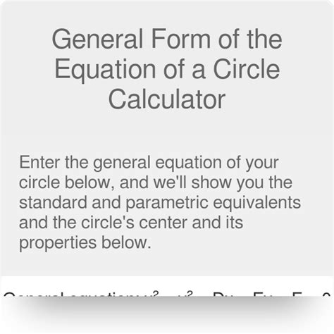 Circle Equation General Form - Home Design Ideas