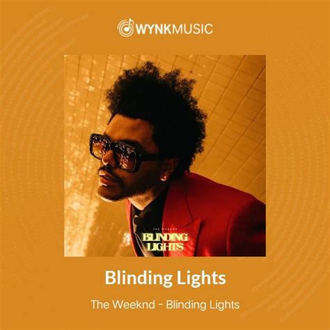 a man wearing sunglasses and a red jacket with the words blinding lights on it