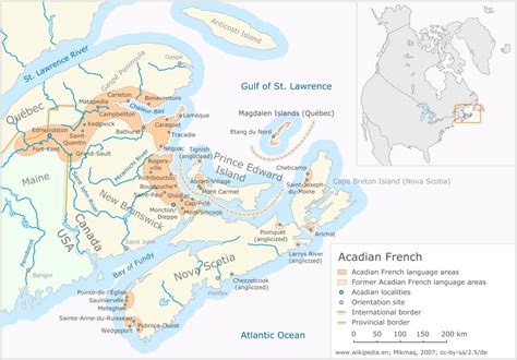 Acadian French language area [1180x824] : r/MapPorn