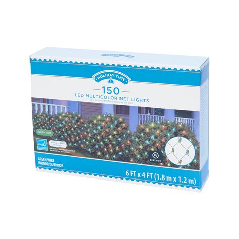 Holiday Time 150-Count LED Multicolor Net Lights - Walmart.com ...