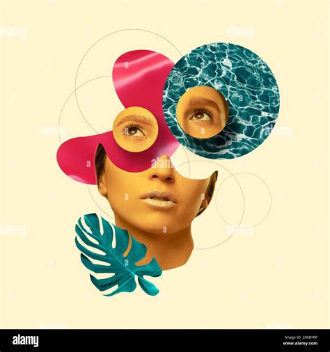 Diseño moderno, collage de arte contemporáneo. Inspiración, idea, estilo de revista urbana de ...