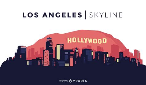 Los Angeles Skyline Design Vector Download