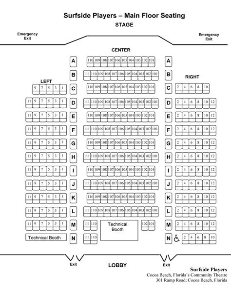 Seating Chart » Surfside Playhouse