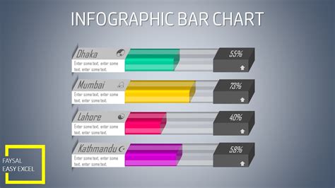 How to Create Infographic 3D Stacked Bar Chart in Excel 2016 - YouTube