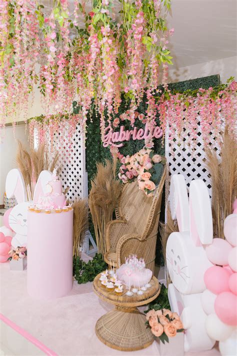 Gabrielle’s Chic Floral Bunny Themed Party – 1st Birthday | Party Doll Manila