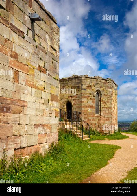 Part of the ruins of Stafford Castle Staffordshire England UK a Stock Photo: 64615275 - Alamy