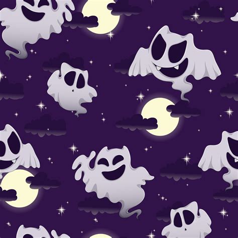 Seamless ghost pattern for Halloween 667785 Vector Art at Vecteezy