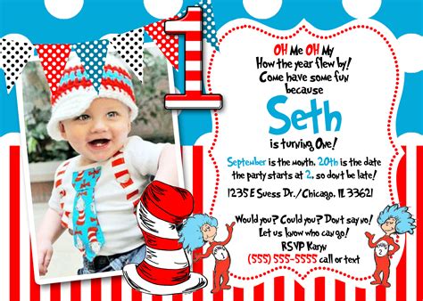 Dr Seuss Invitations For 1st Birthday | DolanPedia Invitations Ideas