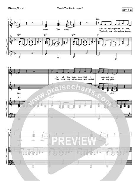 Thank You Lord Sheet Music PDF (Don Moen) - PraiseCharts