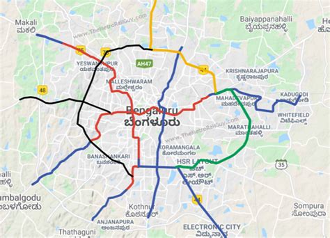 Bangalore Metro Map Phase 3 - South Carolina Map