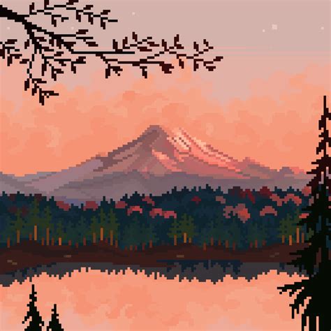 Fall, 8pxl/Me, pixel art, 2019. : r/Art