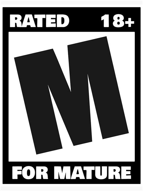 "Rated M For Mature" Poster for Sale by john-ess | Redbubble