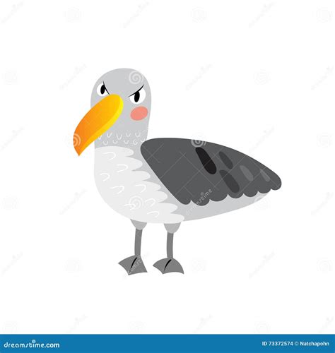 Albatross Bird Cartoon Character. Stock Vector - Illustration of beak, drawing: 73372574