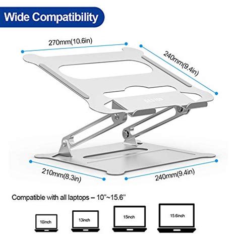 Besign LS05 Aluminum Laptop Stand, Ergonomic Adjustable Notebook Stand, Riser Holder Computer ...