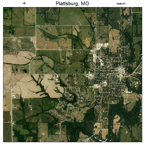 Aerial Photography Map of Plattsburg, MO Missouri