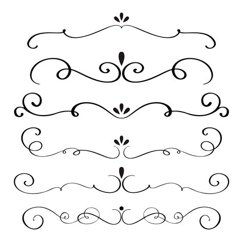 art calligraphy flourish of vintage decorative whorls for design. vector illustration EPS 412673 ...