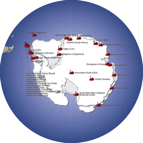 Major research stations in Antarctica | GRID-Arendal