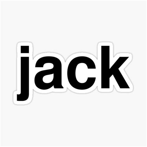 "jack" Sticker for Sale by ninov94 | Redbubble