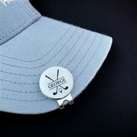 Personalised Magnetic golf marker with hat clip