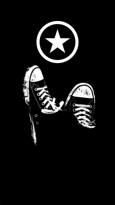 Converse star, black, converse, logo, minimal, star, white, HD phone wallpaper | Peakpx