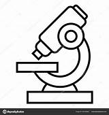 Microscope Clipart Drawing Simple Icon Light Line Transparent  sketch template