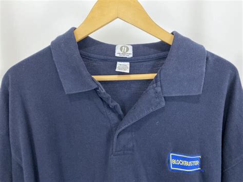 RARE VTG 90s Blockbuster Video Employee Uniform VHS Polo Shirt Size 4XL | eBay