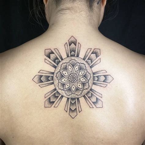 Designed and tattooed this Filipino Sun and mandala today! Thanks for coming back and getting ...