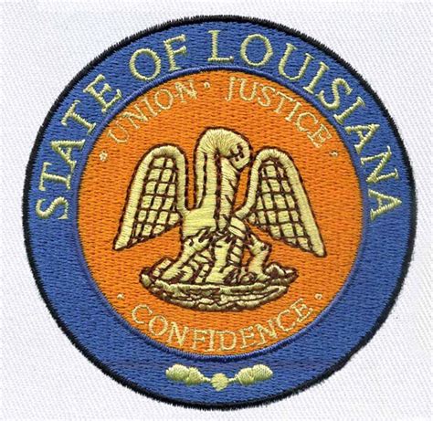 Louisiana State Seal Embroidery Design | AnnTheGran