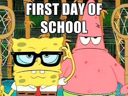 First day of school - Serious Spongebob | Meme Generator | Harry potter ...