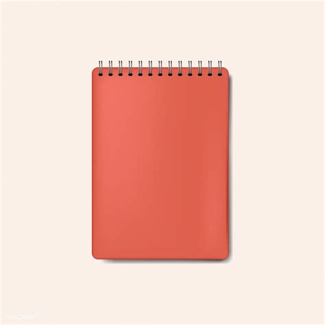 Spiral red notebook mockup isolated vector | free image by rawpixel.com / Aew | Шаблоны ...