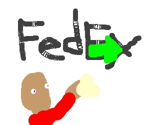 There's an arrow in the FedEx logo? - Drawception