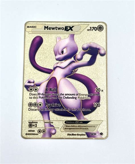 Mewtwo EX Custom Metal Pokemon Card | ubicaciondepersonas.cdmx.gob.mx