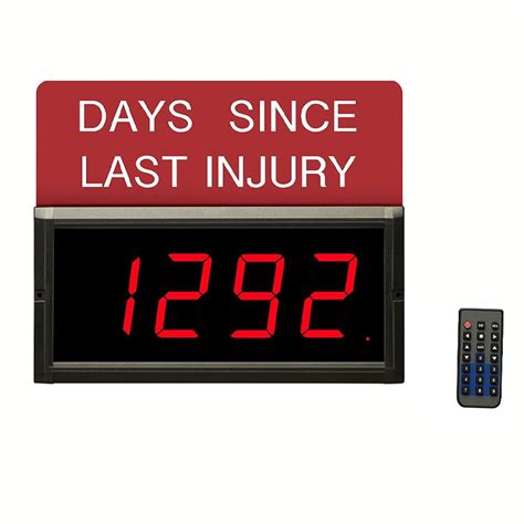 24 HR Digital Counter Display with Large 8" Digits - Day Counter