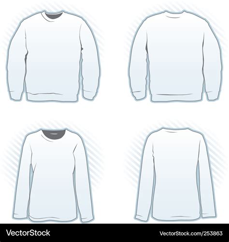 Sweatshirt design template set Royalty Free Vector Image