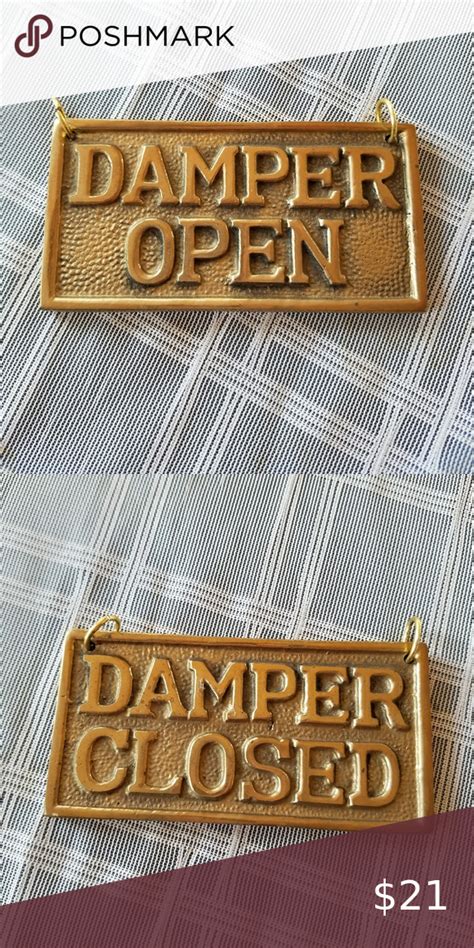 Brass Damper Open - Damper Closed Sign | Damp, Brass, Fireplace damper