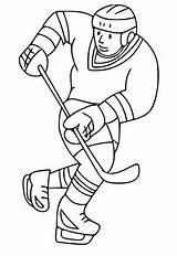 Goalie Hockey Coloring Helmet Drawing Pages Mask Stick Colouring  sketch template