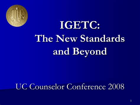 IGETC Standards Training (Advanced)