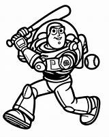 Buzz Lightyear Plays Baseball coloring Page  Download Print Or Color sketch template
