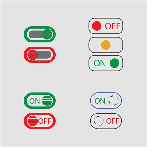 On Off Button Icon Vector Design Illustration 4772619 Vector Art at ...