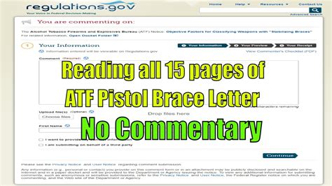 Reading all 15 pages of the ATF Pistol Brace Letter - No Commentary ...