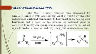 Wolff kishner reduction with mechanism | PPT