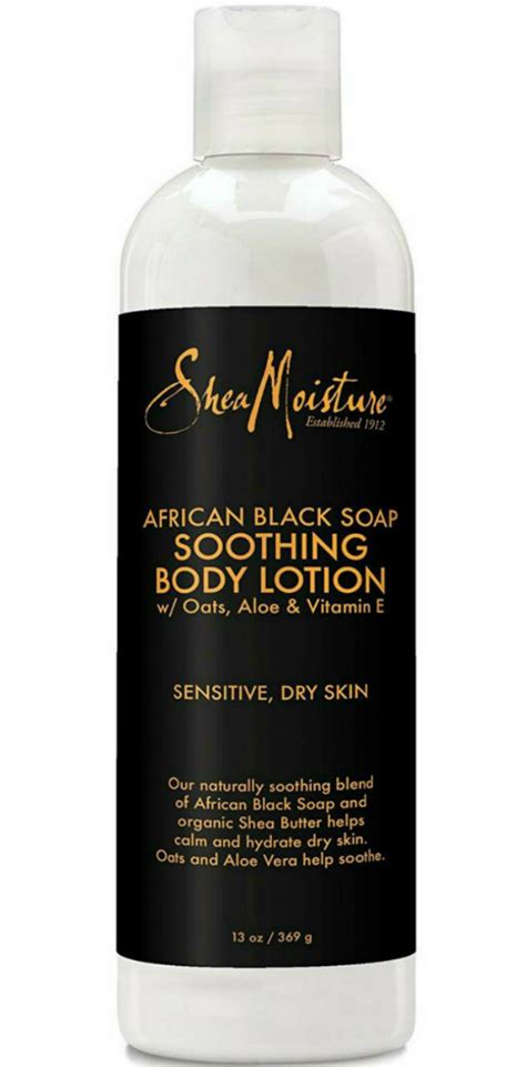 Shea Moisture "African Black Soap Soothing Body Lotion w/Oats, Aloe & Vitamin E - Shades of ...