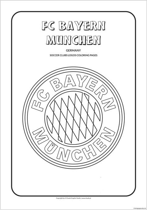 F.C Bayern Munchen Coloring Page - Free Printable Coloring Pages